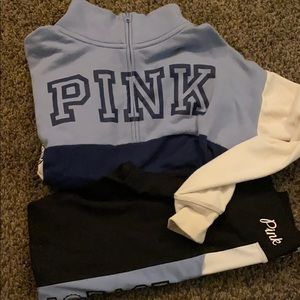 Pink sweatshirt and leggings